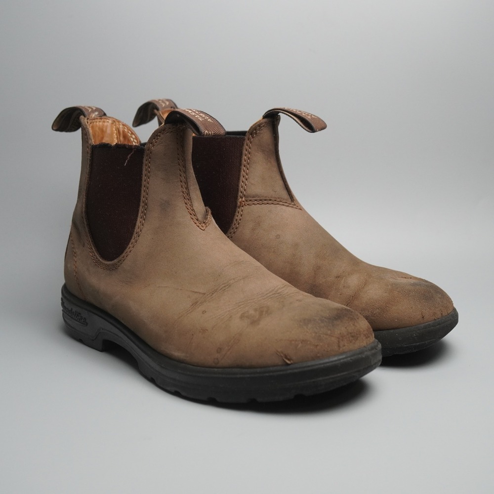Blundstone 585 Classic Chelsea Boots Rustic Brown Leather AU 4 Mens 5 Womens 7